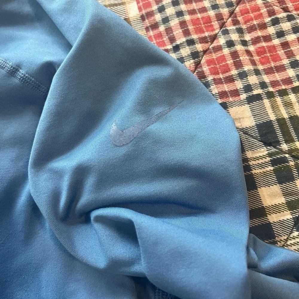 Nike Pro Steel Blue Zip Pullover